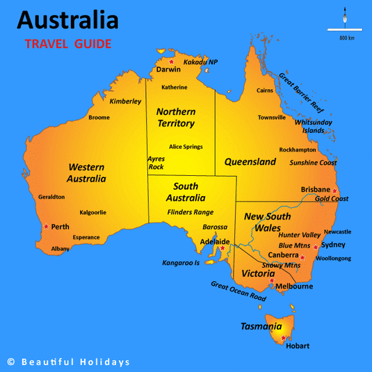 Physical Map - Australia